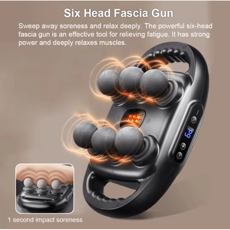 ProPulse Massage Gun High Power Muscle Massager Gun With 6 Heads For Full Body Recovery 6