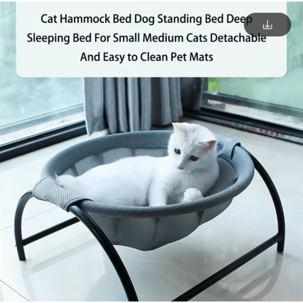 Cozy Lift Cat Hammock Bed Elevated Pet Hanging Bed For Deep Sleep Easy Cleaning 0