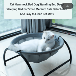 cozy lift cat hammock bed elevated pet hanging bed for deep sleep & easy cleaning
