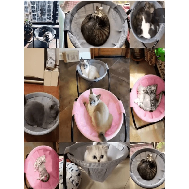 Cozy Lift Cat Hammock Bed Elevated Pet Hanging Bed For Deep Sleep Easy Cleaning 7