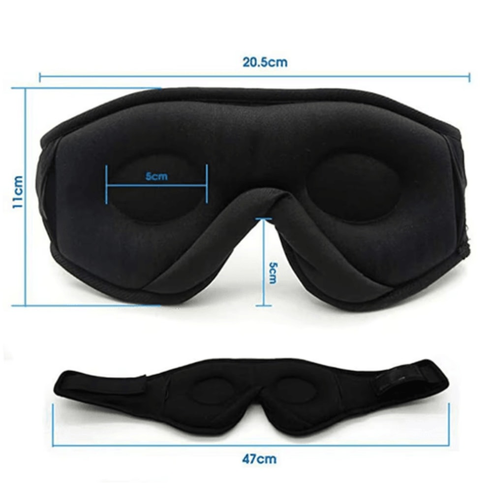 SleepWave Bluetooth Sleep Mask Headphones 3D Wireless Eye Mask With Speakers For Music Deep Rest 9