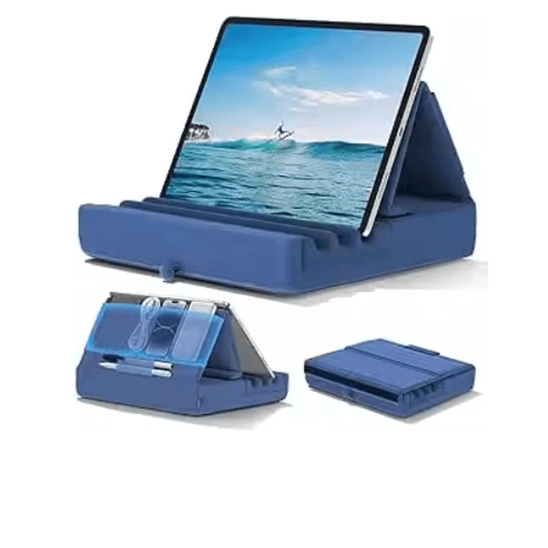 KDD FlexComfort Tablet Pillow Stand Adjustable IPad Stand For Bed With Pocket Stylus Holder 3