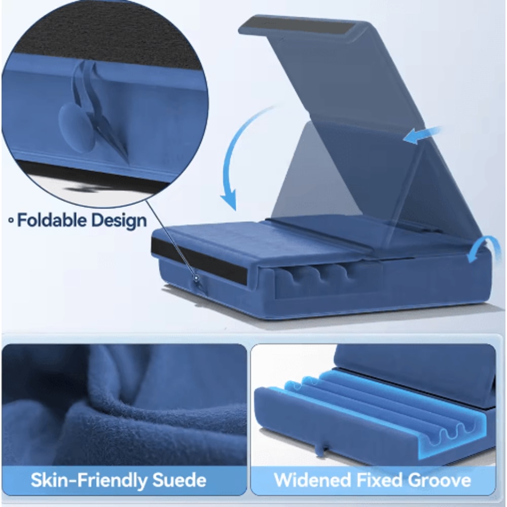 KDD FlexComfort Tablet Pillow Stand Adjustable IPad Stand For Bed With Pocket Stylus Holder 6