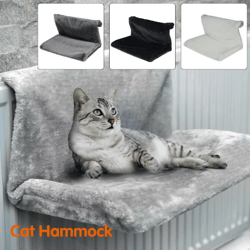 warmnest cat radiator bed – cozy hanging cat hammock with fleece cushion & metal frame