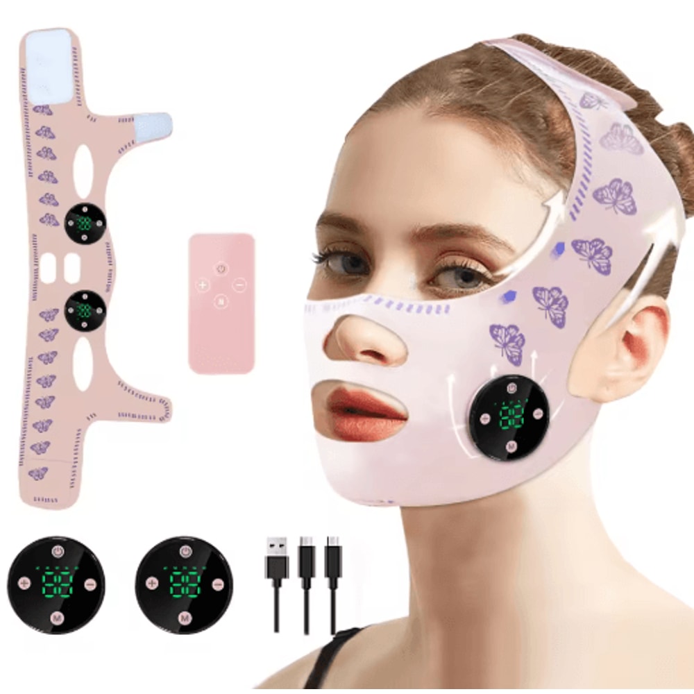 FaceLift Pro EMS Facial Slimming Strap Rechargeable Face Lifting Massager For Jawline Chin 0