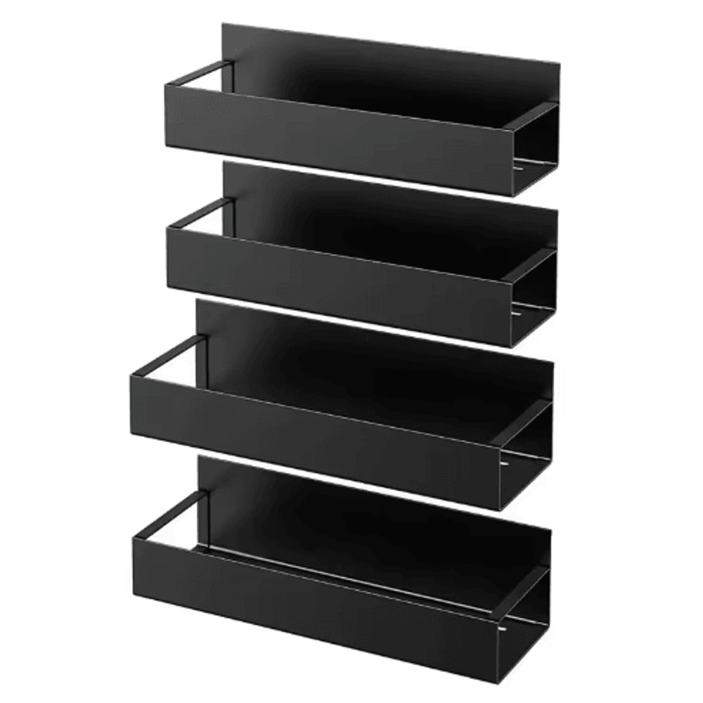 MagniSpace 2pcs Magnetic Storage Shelf SpaceSaving Fridge Organizer Rack For Kitchen Laundry 1