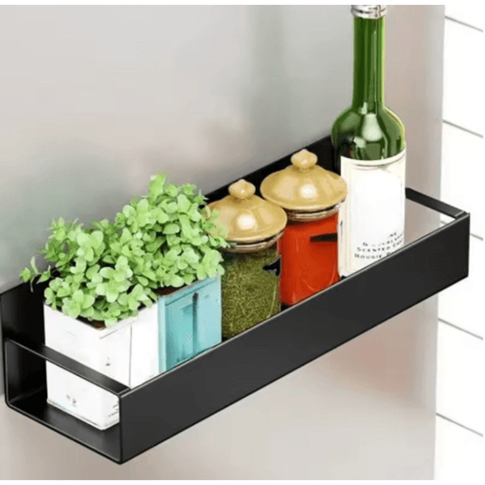 MagniSpace 2pcs Magnetic Storage Shelf SpaceSaving Fridge Organizer Rack For Kitchen Laundry 5