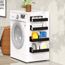 magnispace 2pcs magnetic storage shelf – space-saving fridge organizer rack for kitchen & laundry