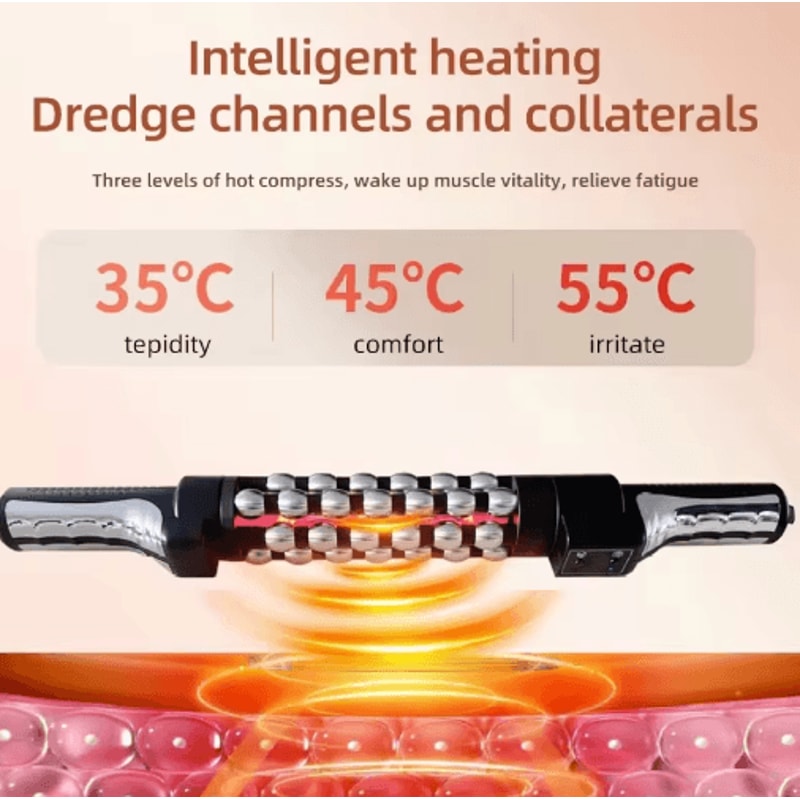 RelaxoTherm 360 Red Light Massage Roller Heated Body Massager Roller For Muscle Relief Skin Smoot 7