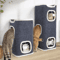 3Tier Cozy Cat Cave Bed With Hanging Toy Warm Cat Bed Hideaway For Play Rest 0