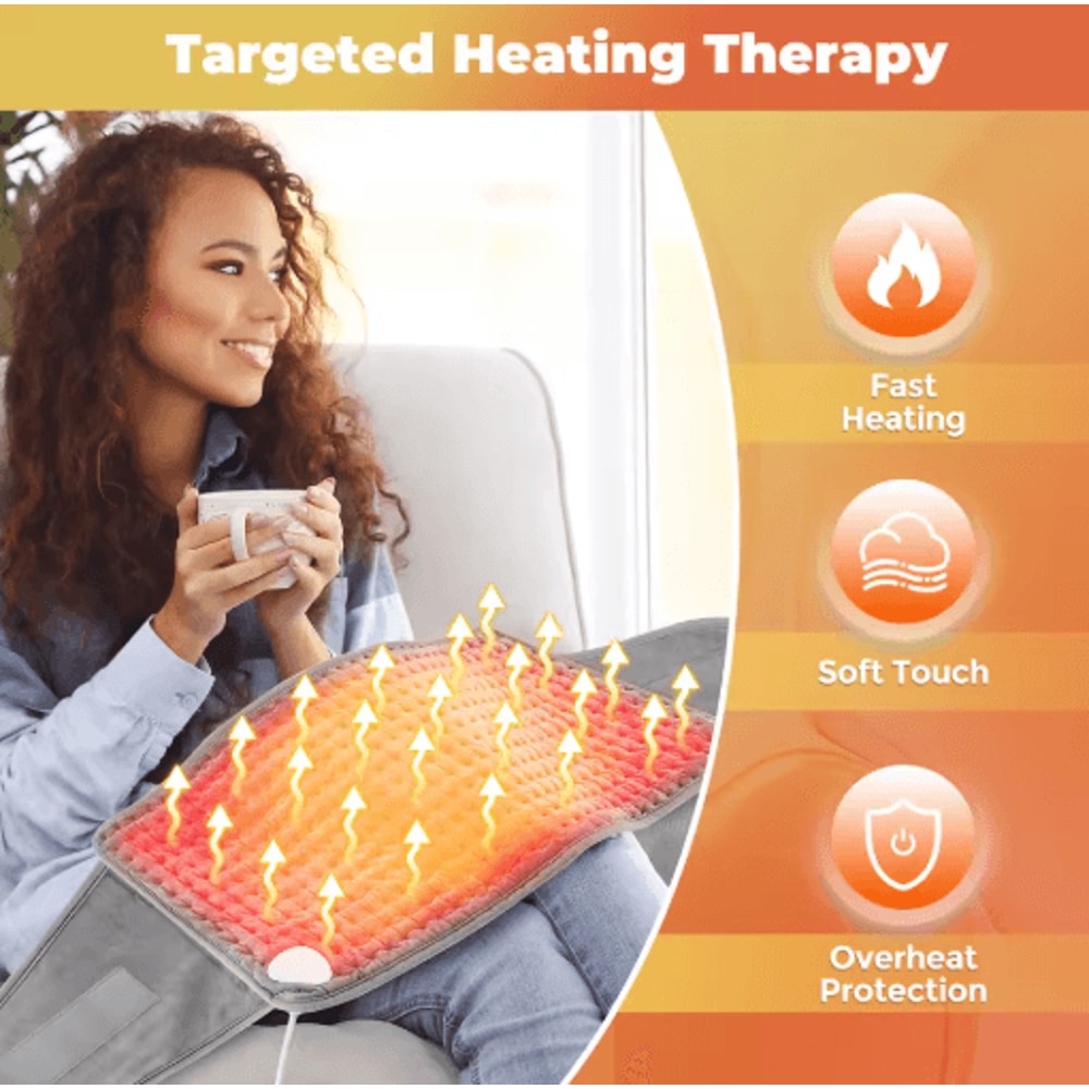 Electric Heated Back Support Belt Adjustable Back Heating Belt For Lumbar Relief Waist Support 5