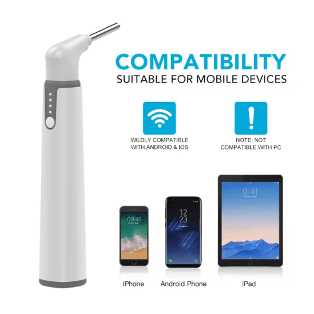 Wireless HD Ear Camera Otoscope 39mm Smart Ear Cleaning Camera With WiFi LED Lights 2