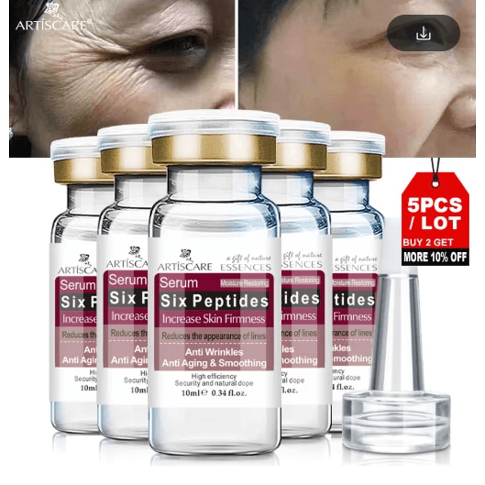 ARTISCARE 6 Peptides Face Serum Set 5pcs Hydrating Peptide Face Serum For Firming Skin Renewal 0
