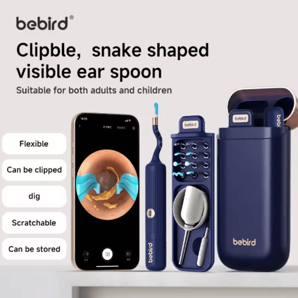 Bebird EarSight Smart Visual Earpick Flexible Ear Wax Removal Tool With HD Camera App Control 0