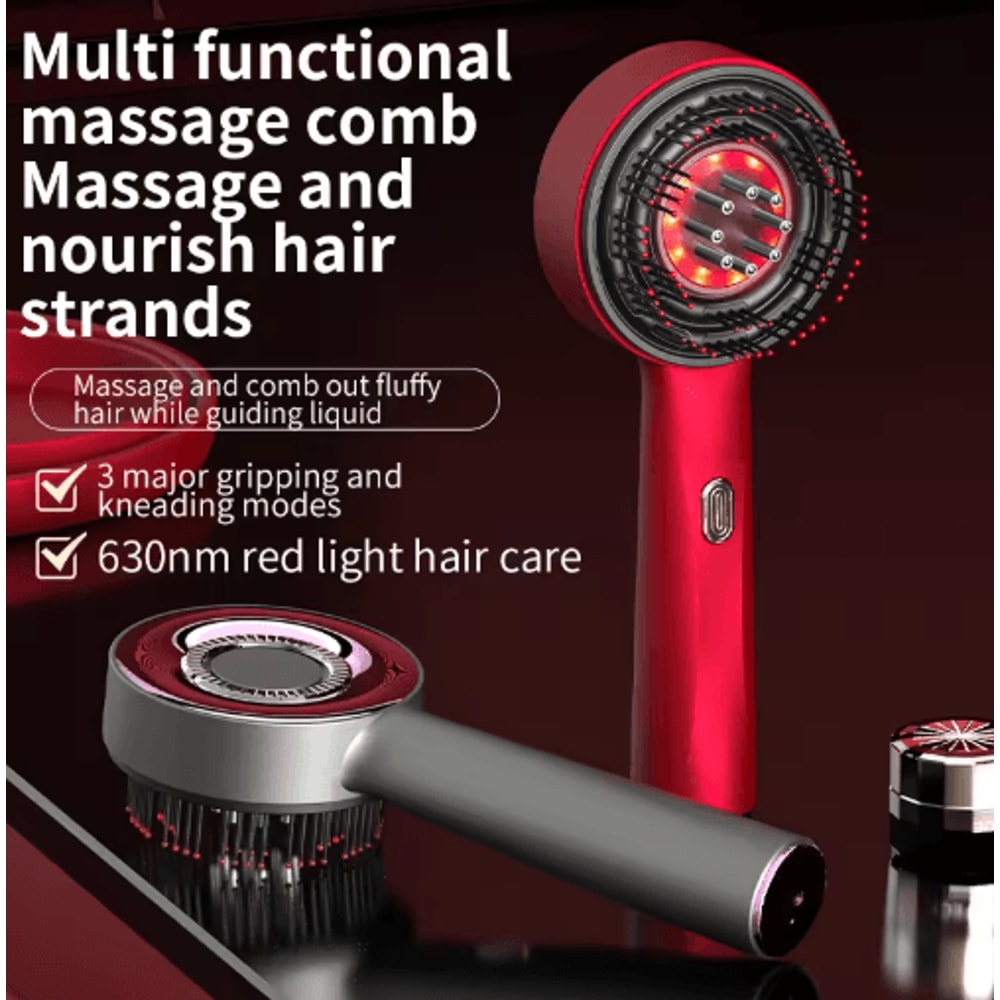 Electric Hair Growth Scalp Massager Brush Infrared Hair Regrowth Brush For Thicker Healthier Hair 10