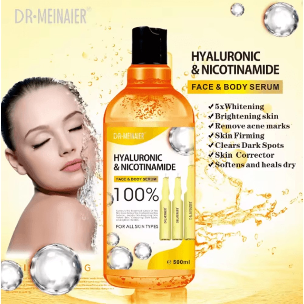 500ML Hyaluronic Acid Brightening Serum Advanced Hyaluronic Acid Serum With Niacinamide Vitamin C 1
