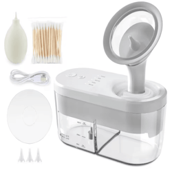 electric ear irrigation cleaner kit – safe ear wax removal system for gentle & effective cleaning