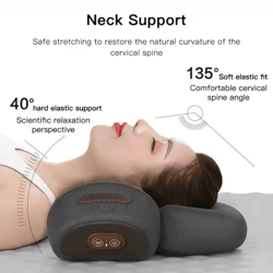 electric neck traction pillow massager with heat – ergonomic neck massager pillow for cervical relief & relaxation