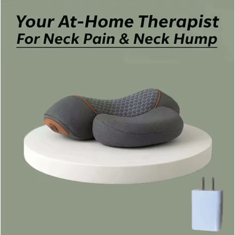 Electric Neck Traction Pillow Massager With Heat Ergonomic Neck Massager Pillow For Cervical Relie 3