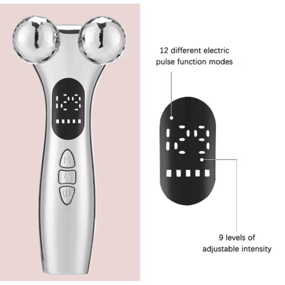 Microcurrent Facial Roller Massager Lifting Facial Slimming Device For Firming Skin Tightening 2