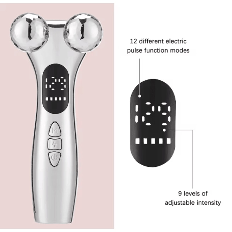 Microcurrent Facial Roller Massager Lifting Facial Slimming Device For Firming Skin Tightening 2