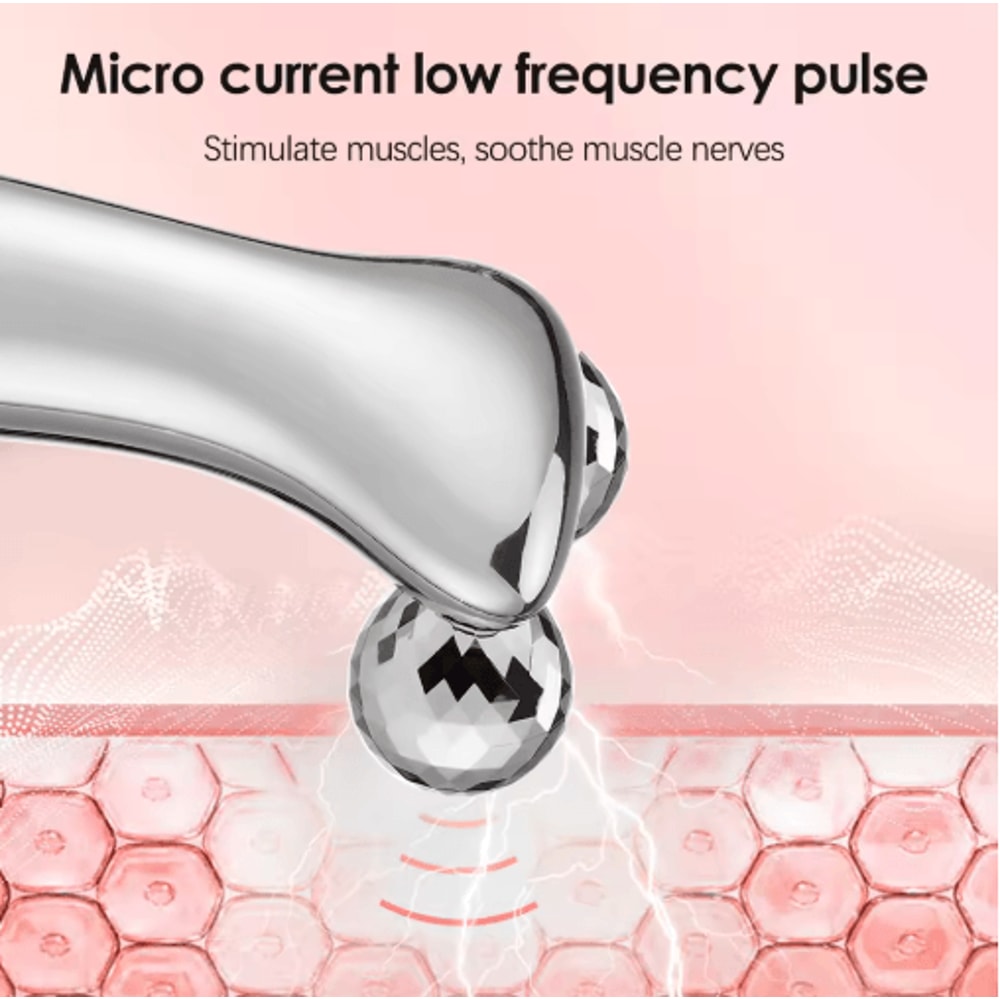Microcurrent Facial Roller Massager Lifting Facial Slimming Device For Firming Skin Tightening 5