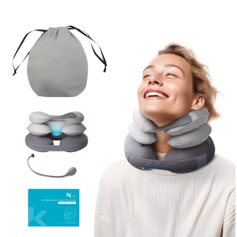 Inflatable Cervical Neck Traction Pillow Adjustable Neck Traction Device For Pain Relief Posture S 1