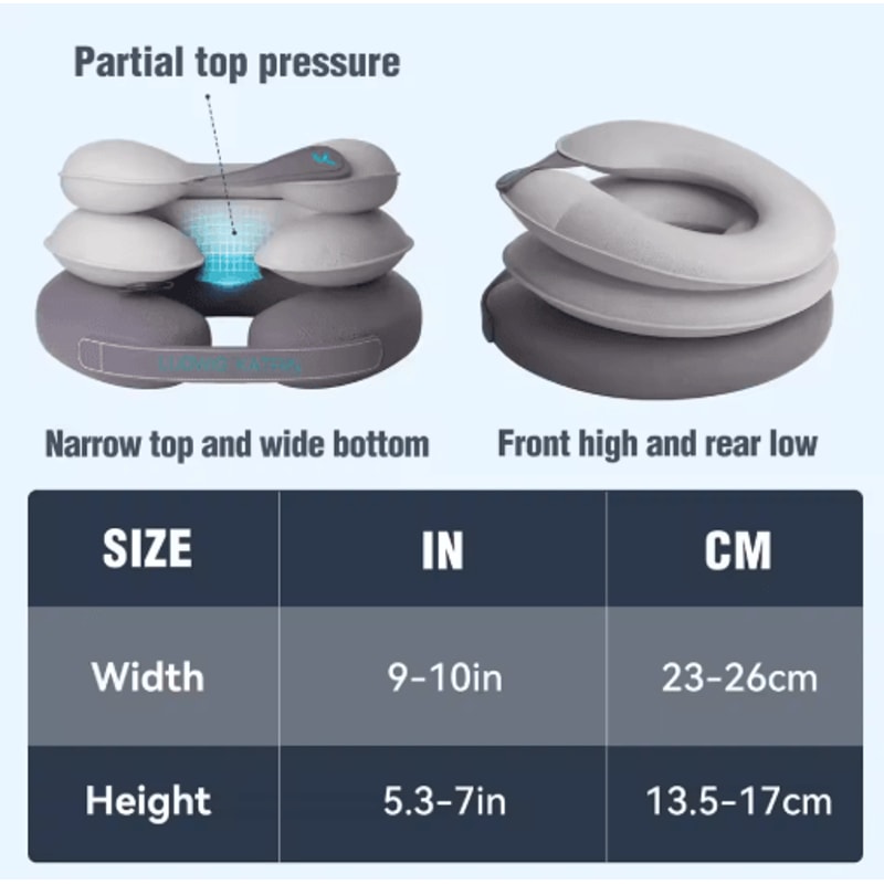 Inflatable Cervical Neck Traction Pillow Adjustable Neck Traction Device For Pain Relief Posture S 5