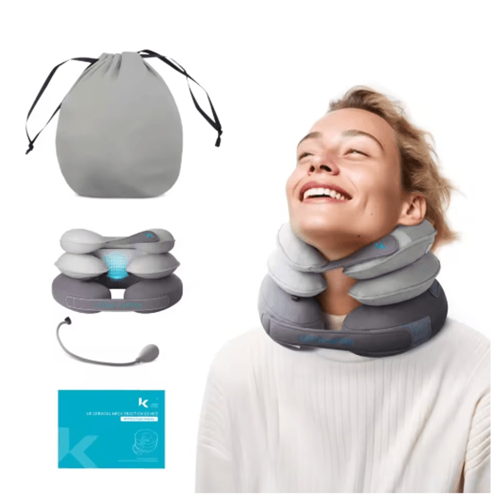 Inflatable Cervical Neck Traction Pillow Adjustable Neck Traction Device For Pain Relief Posture S 6
