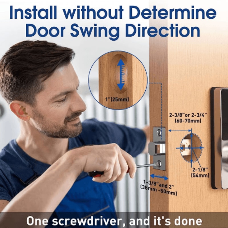 Smart Keyless Door Lock With Touchscreen App Controlled Keyless Entry Door Lock With 50 User Codes 8