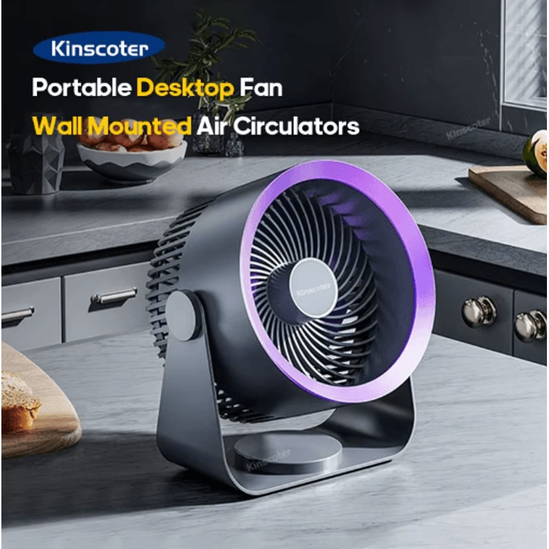 KINSCOTER Wireless Air Circulator Fan Quiet Portable Cooling Fan For Home Desk Wall Use 0