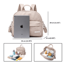 lightweight waterproof diaper backpack multi pocket diaper bag backpack for easy baby travel