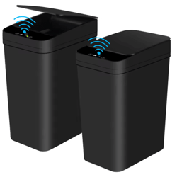 2 pack 12l automatic trash can slim touchless trash can with motion sensor lid