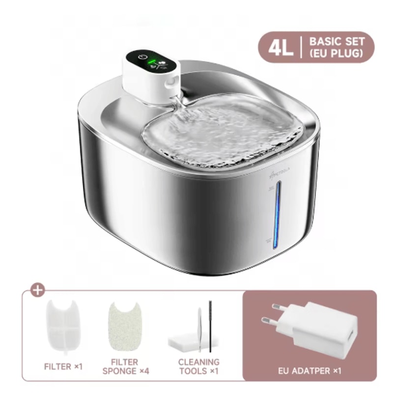 APETDOLA 4L Smart Pet Water Fountain Sensor Activated Cat Water Fountain For Clean Fresh Hydration 1