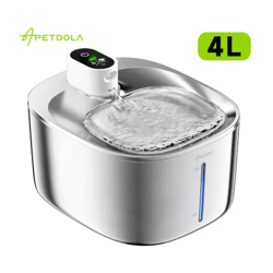 apetdola 4l smart pet water fountain sensor activated cat water fountain for clean fresh hydration