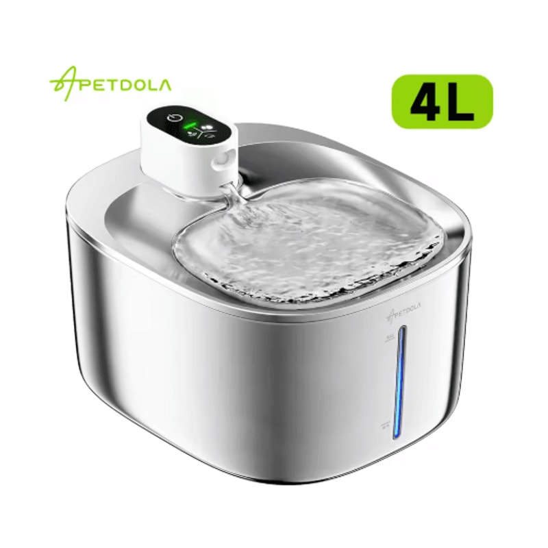 APETDOLA 4L Smart Pet Water Fountain Sensor Activated Cat Water Fountain For Clean Fresh Hydration 0