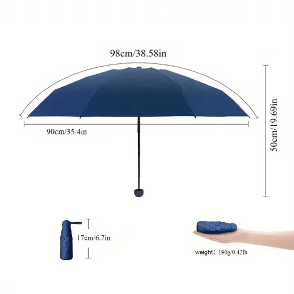 Capsule Mini Travel Umbrella Ultra Light Compact Travel Umbrella With UV Protection 9
