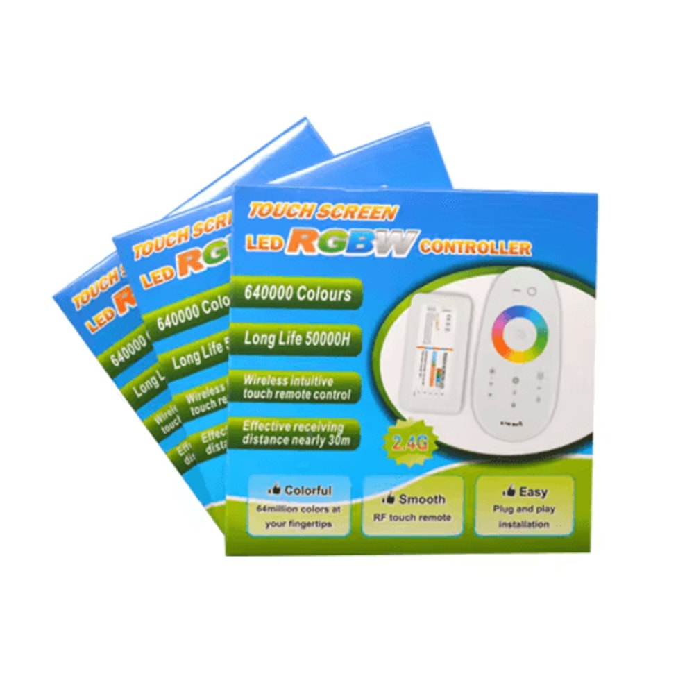RF Wireless RGBW LED Controller With Touch Remote Smart LED Strip Controller For Custom Lighting 3