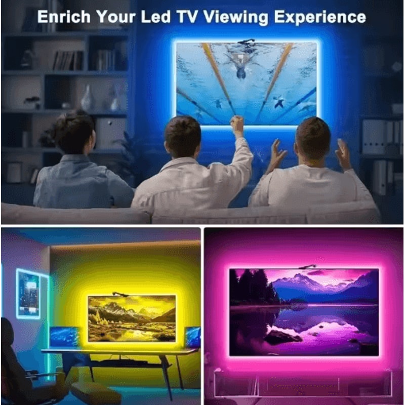 RGBIC TV Backlight With Camera Sync Smart TV LED Backlight For Immersive Gaming Movies 1