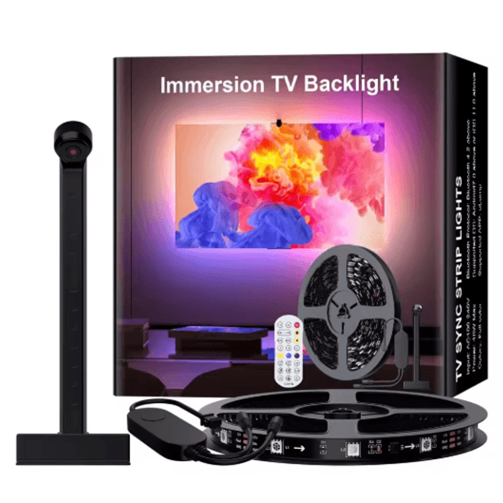 RGBIC TV Backlight With Camera Sync Smart TV LED Backlight For Immersive Gaming Movies 0