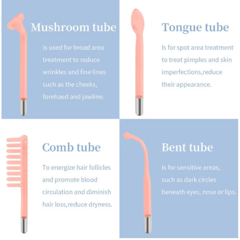 High Frequency Facial Wand Portable High Frequency Skin Device For Acne Care Skin Rejuvenation 6