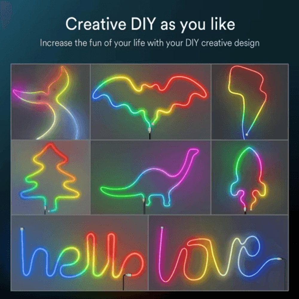 RGBIC Neon LED Strip Lights With App Control Flexible Neon LED Strip Lights For DIY Ambient Decor 1