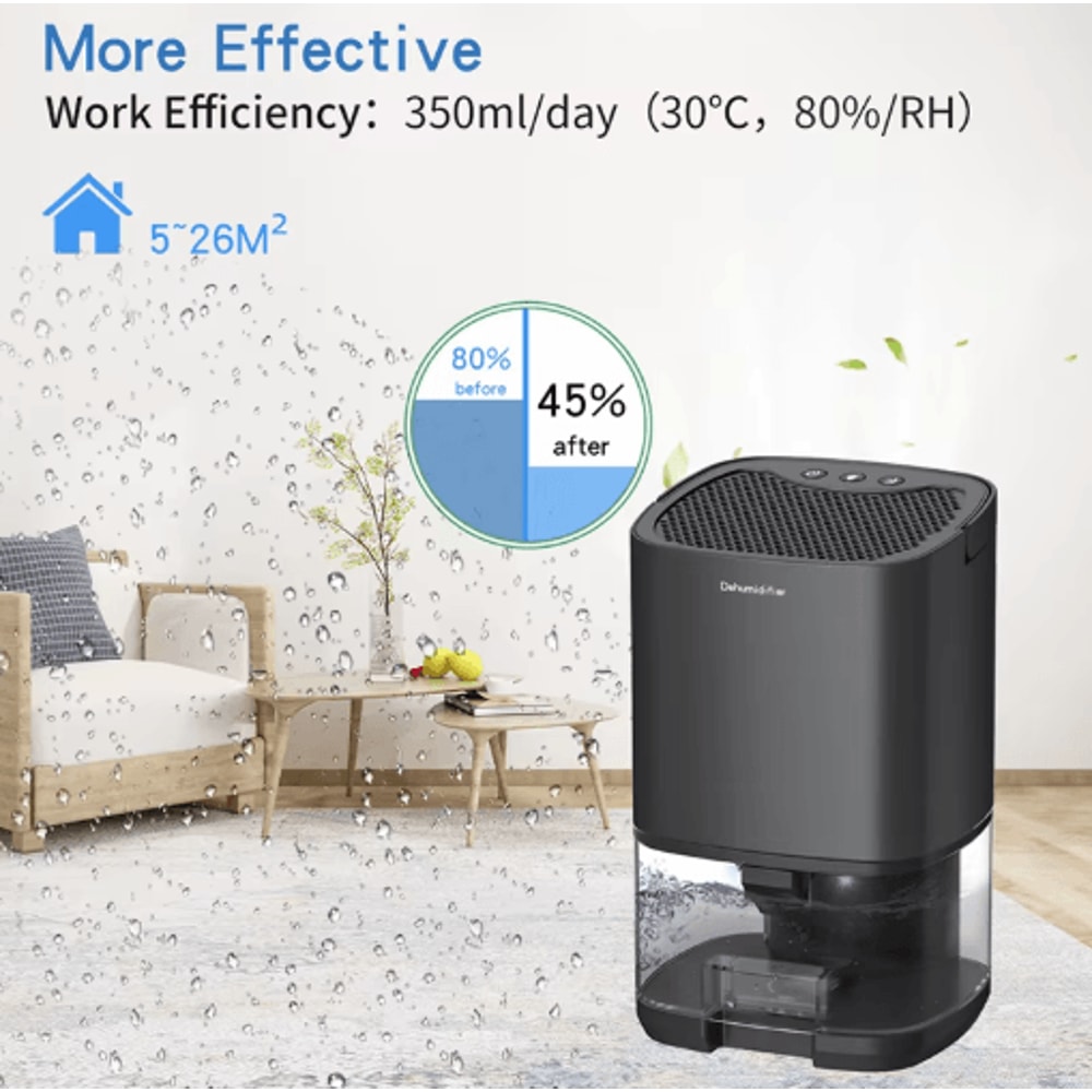 Portable Mini Dehumidifier Quiet Air Dehumidifier For Home Bedroom Office 4