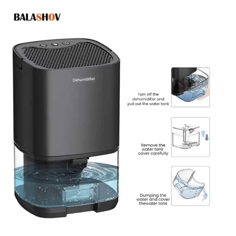 Portable Mini Dehumidifier Quiet Air Dehumidifier For Home Bedroom Office 0