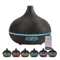 550ML Wood Grain Aroma Diffuser LED Essential Oil Diffuser With Remote Color Lights 8