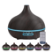 550ML Wood Grain Aroma Diffuser LED Essential Oil Diffuser With Remote Color Lights 8
