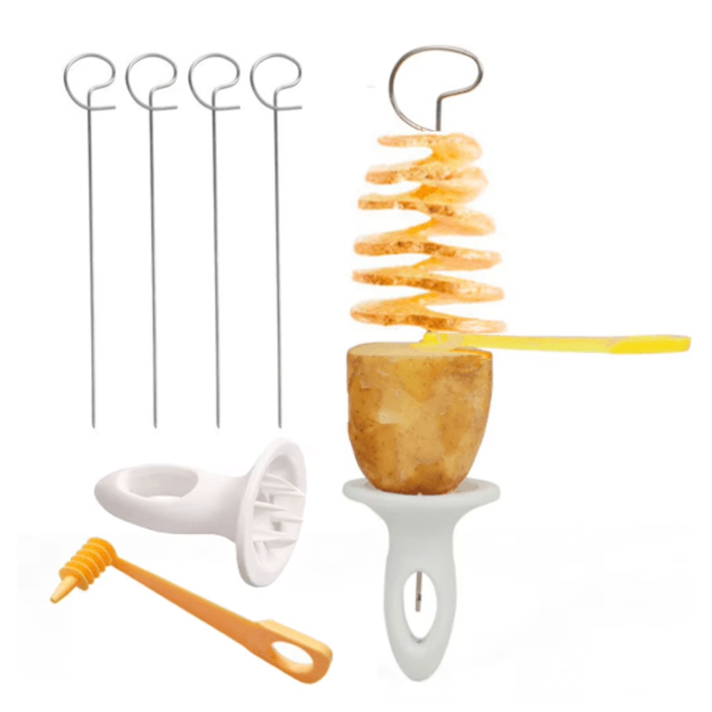 Stainless Steel Spiral Potato Slicer Creative Spiral Potato Cutter For Fun Kitchen Prep 10