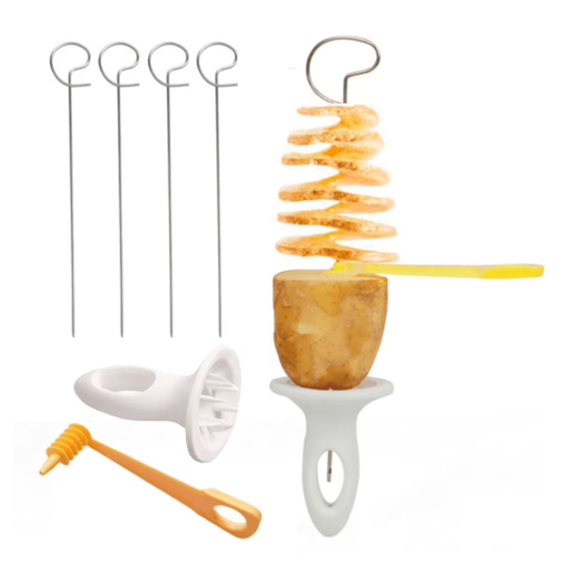 Stainless Steel Spiral Potato Slicer Creative Spiral Potato Cutter For Fun Kitchen Prep 10