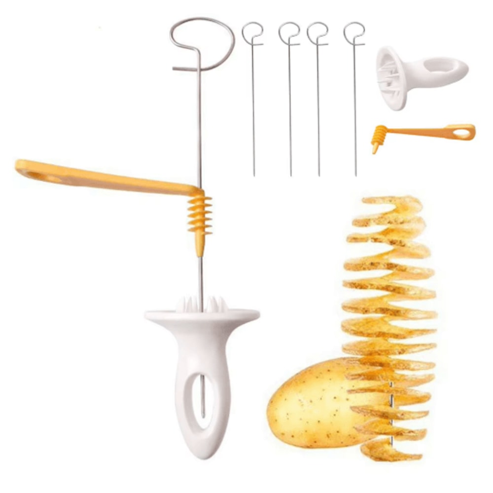 Stainless Steel Spiral Potato Slicer Creative Spiral Potato Cutter For Fun Kitchen Prep 9