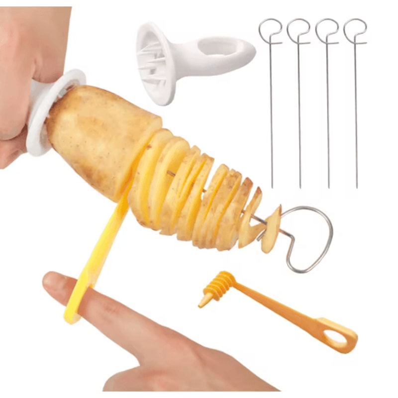 Stainless Steel Spiral Potato Slicer Creative Spiral Potato Cutter For Fun Kitchen Prep 0